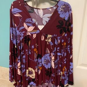 NWT Free People Bella Printed Tunic